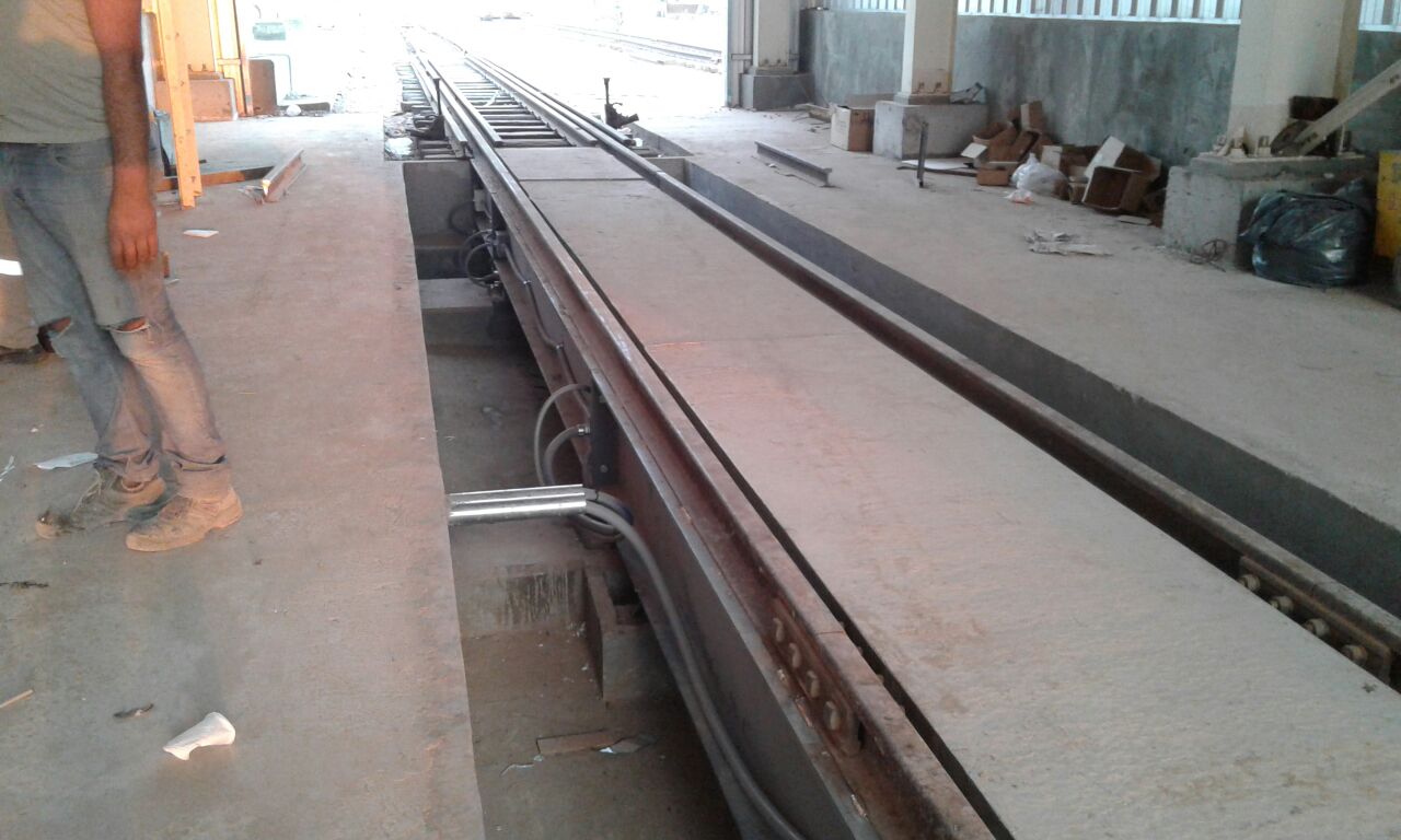 Balanzas ferroviarias — instalación en vía ferroviaria
